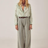 MAISON HOTEL Camicia donna Rani Mineral Jade ricamata 