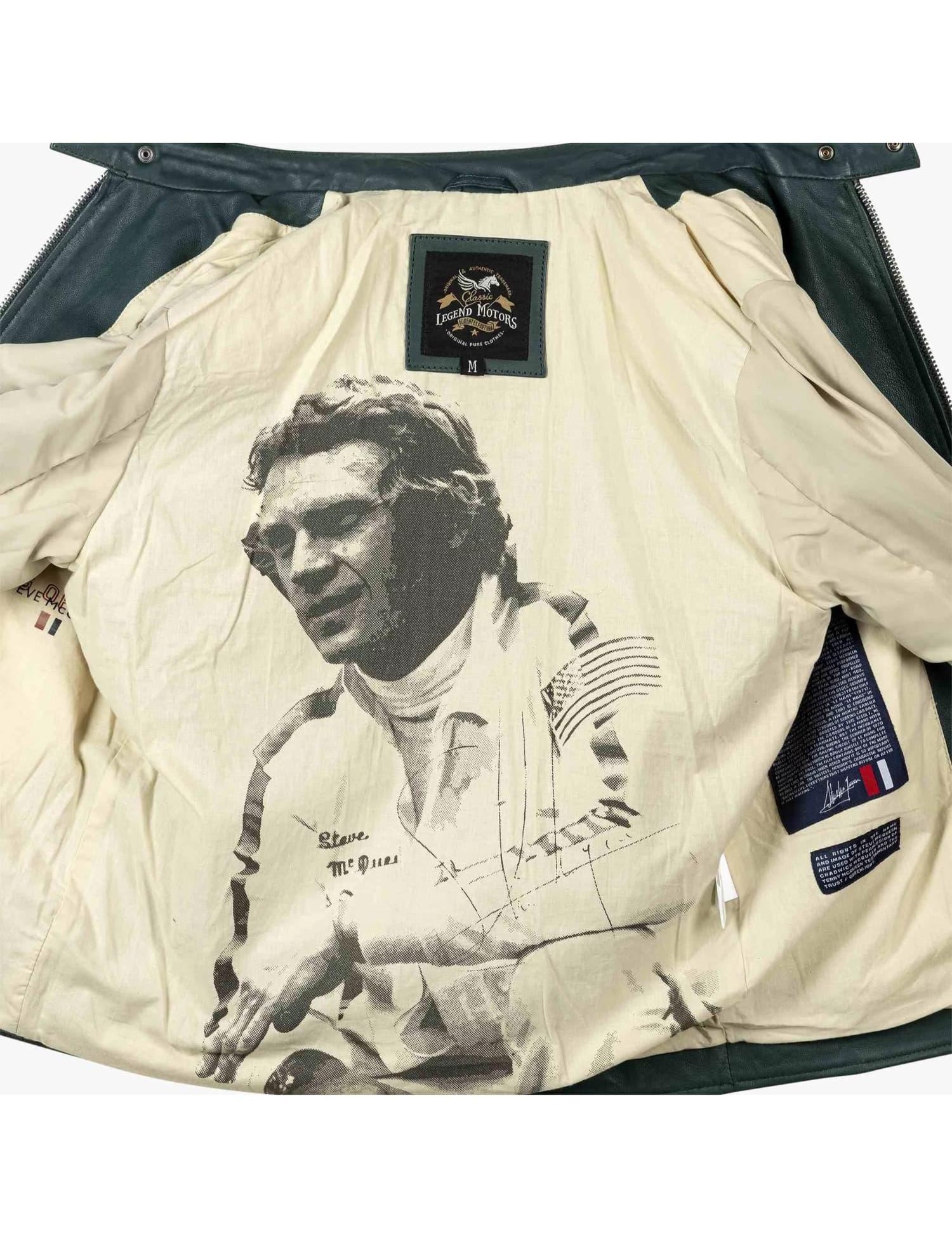 STEVE MCQUEEN Giubbotto uomo in pelle Bill Petrol 