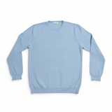 FRANCESCO PIERI MAGLIERIA Maglia girocollo in cotone azzurro 