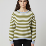 BE YOU GERALDINEALASIO Maglia Benedicta verde/bianco 