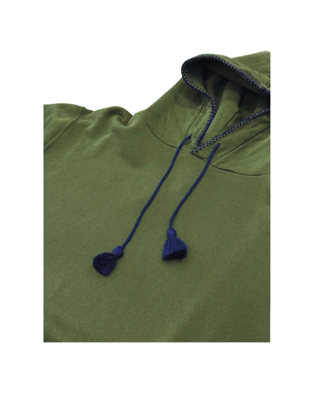 INTHEBOX Felpa unisex verde con cappuccio in cotone ricamato 