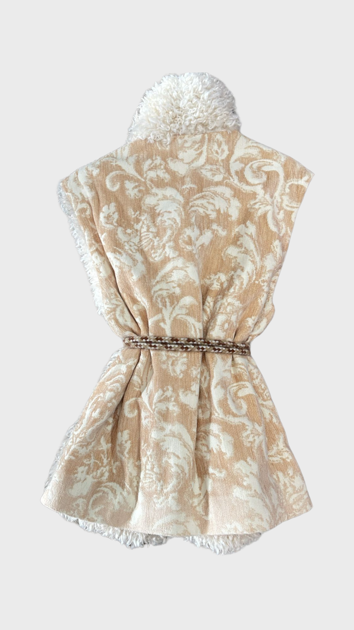 HANAMI D'OR Gilet Donna Eco Pelliccia panna/rosa antico 