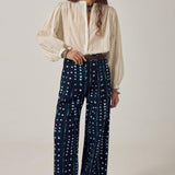MAISON HOTEL Blusa donna Caroline in cotone a righe lurex 