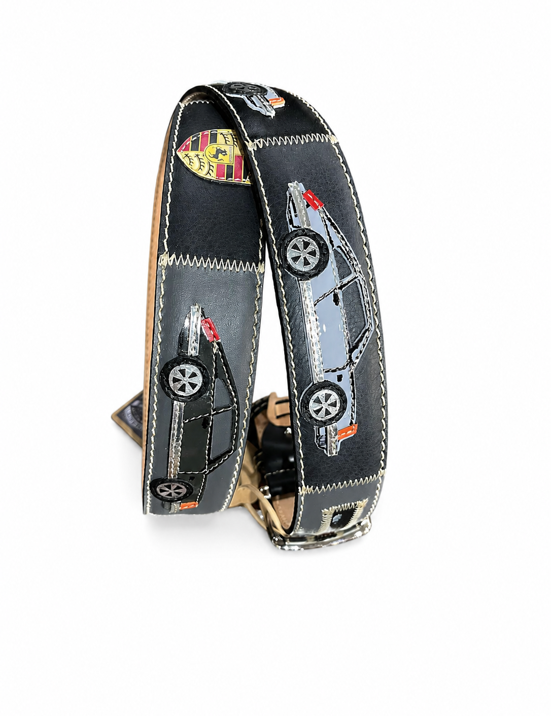 RED BELTS Cintura artigianale in pelle Porsche 1973 