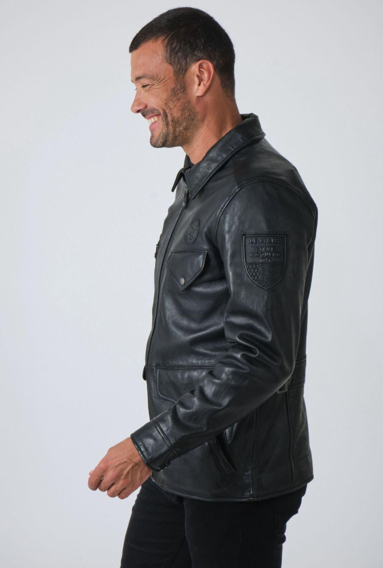 STEVE MCQUEEN Giacca uomo in pelle Sedwick 