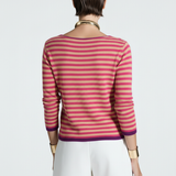 BE YOU GERALDINEALASIO Maglia Benedicta fucsia/cammello 