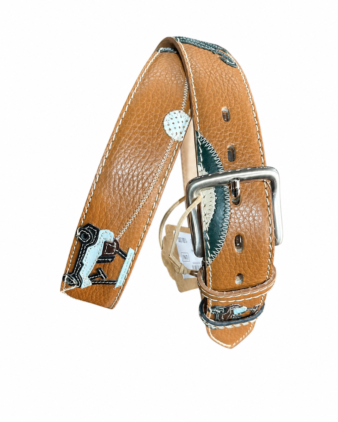 RED BELTS Cintura artigianale in pelle Golf 