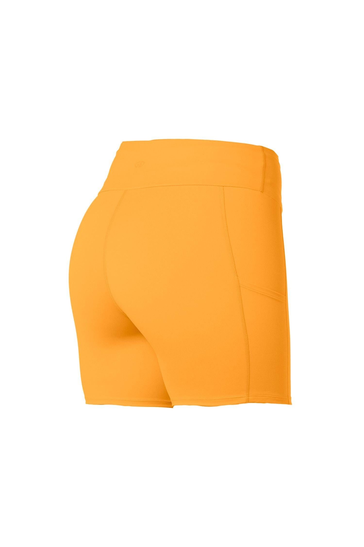 GOLDBERGH Short donna Florish sportivo aderente papaya 