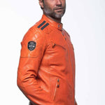 LE MANS Giubbotto uomo Duff4 Orange pelle montone 2XL 