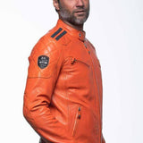 LE MANS Giubbotto uomo Duff4 Orange pelle montone 2XL 