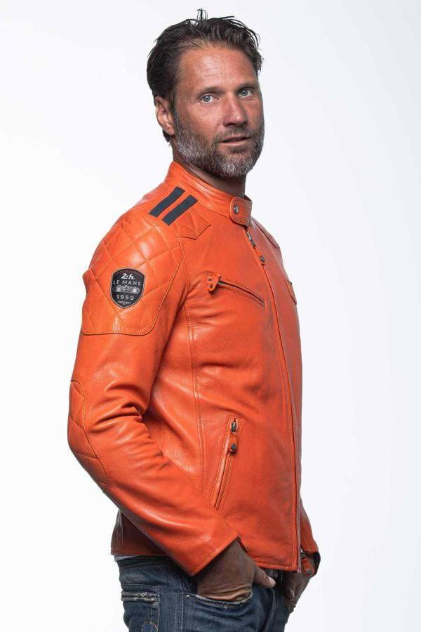 LE MANS Giubbotto uomo Duff4 Orange pelle montone 2XL 