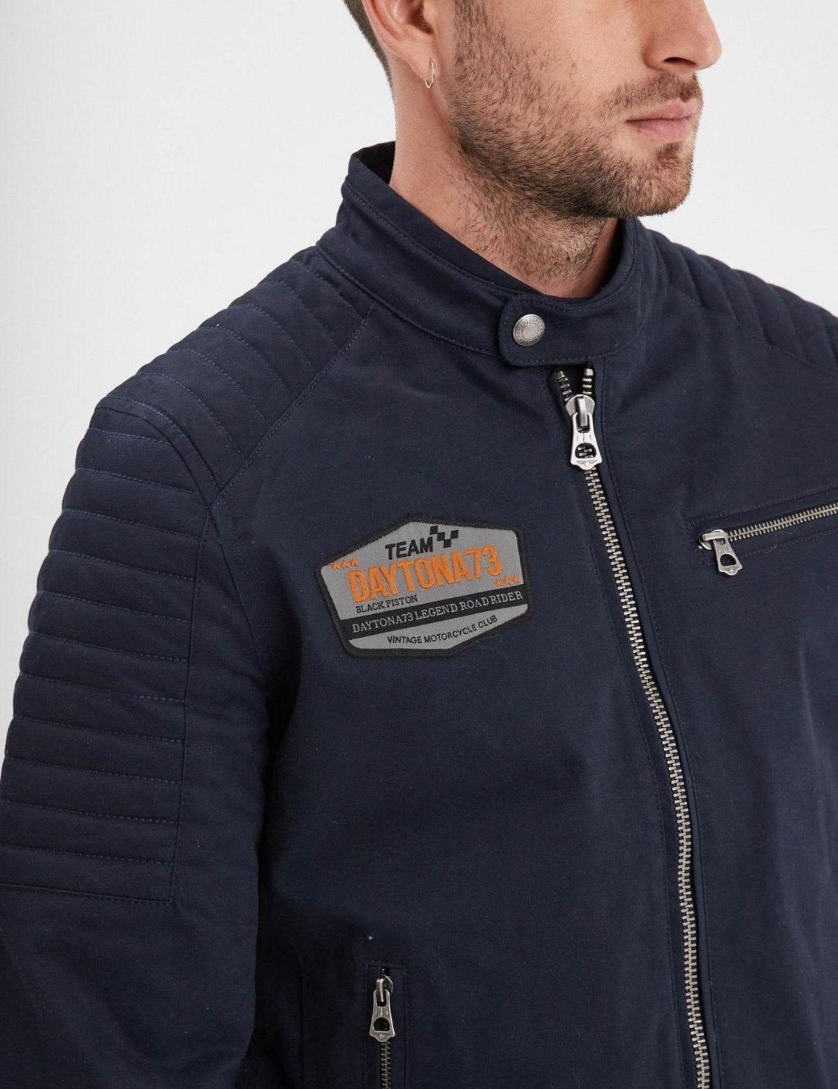 DAYTONA 73 Giacca uomo Bowen in twill di cotone blu 