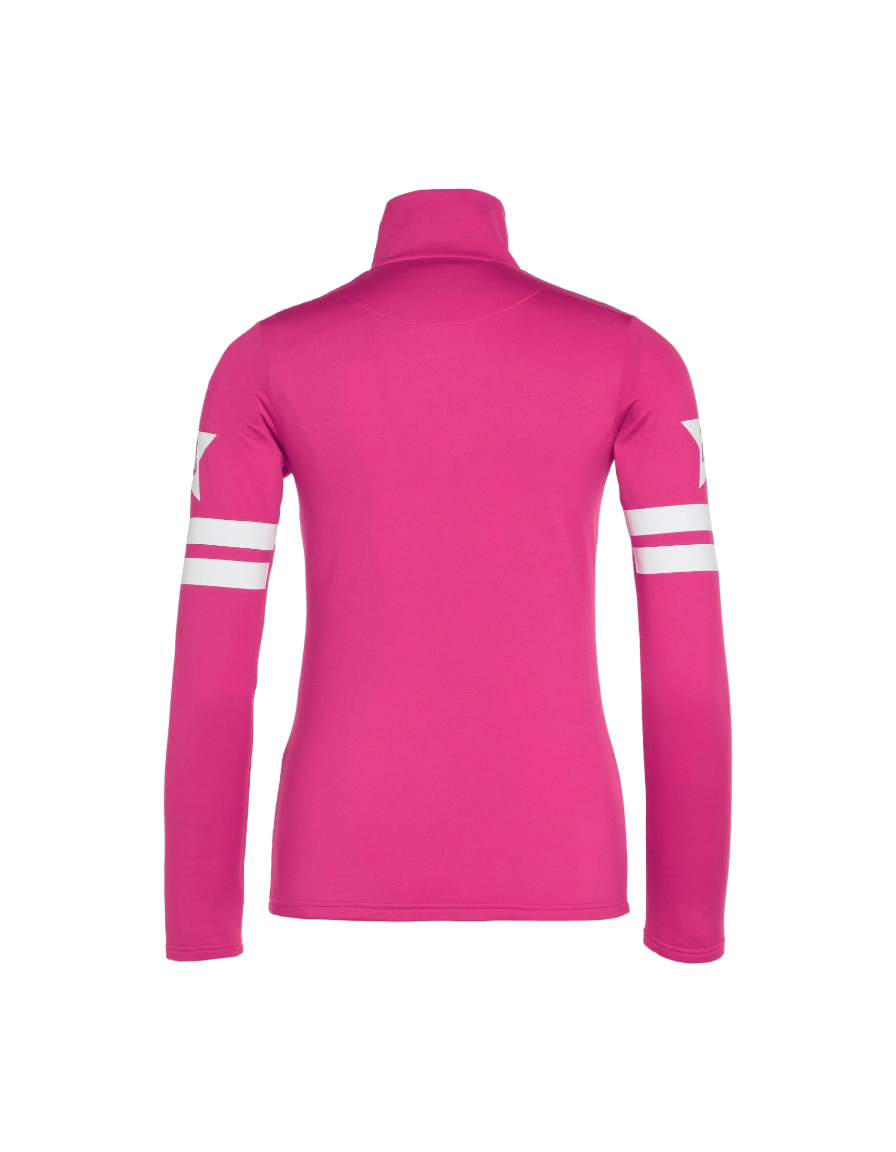 GOLDBERGH Maglia sci donna Maple Leaf con zip spalla rosa 