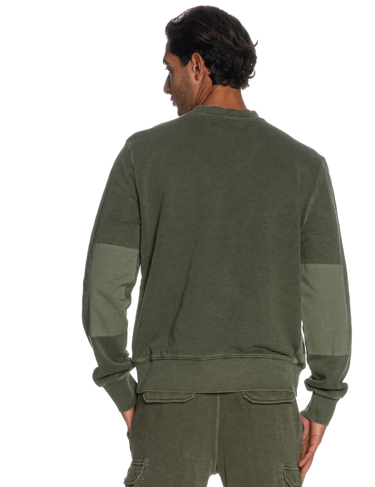 KEELING Felpa unisex in cotone Olive Sabah Crew girocollo 