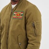DAYTONA 73 Bomber uomo in cotone verde khaki Corpus 