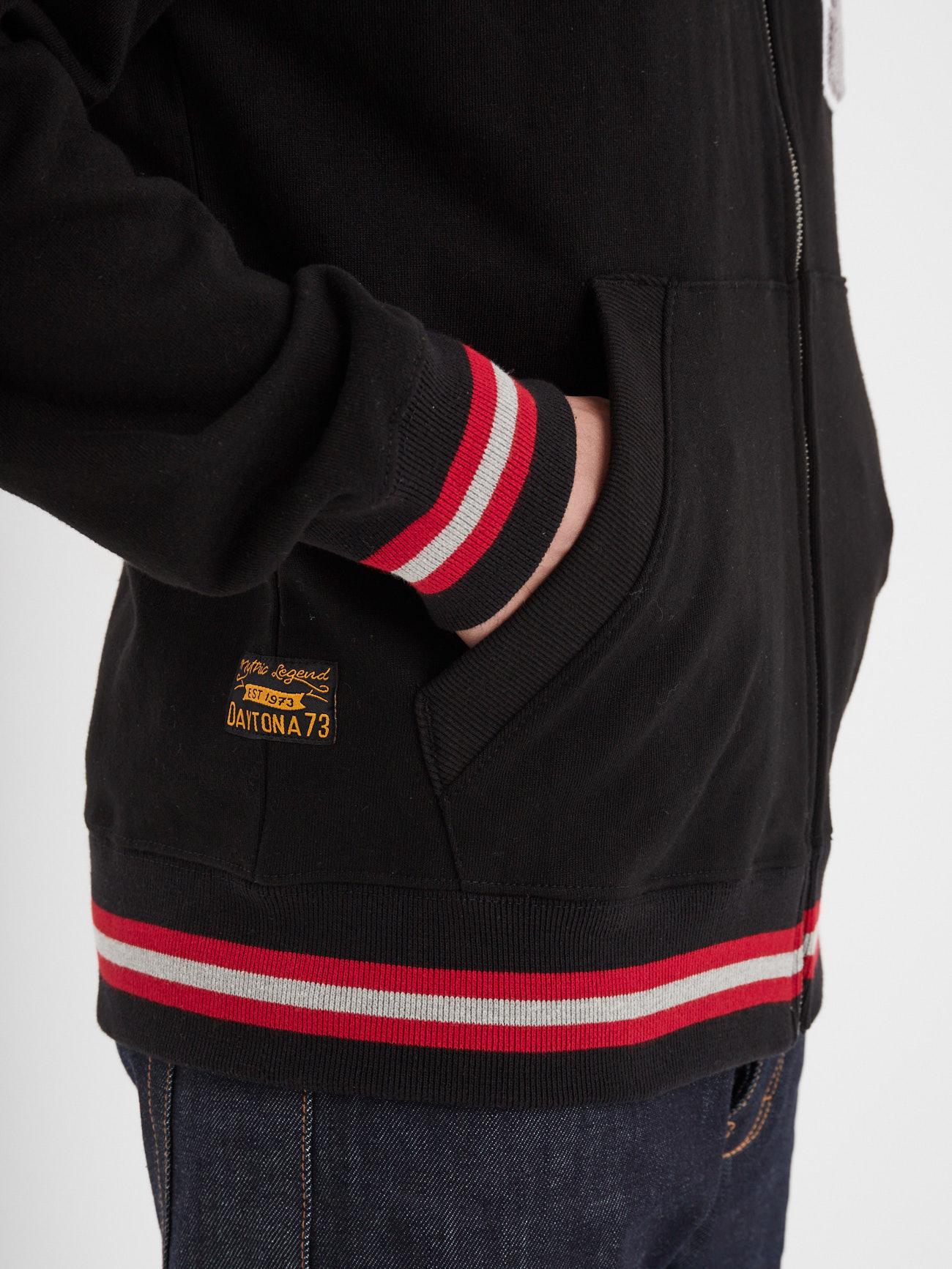 DAYTONA 73 Felpa uomo Burley nera 