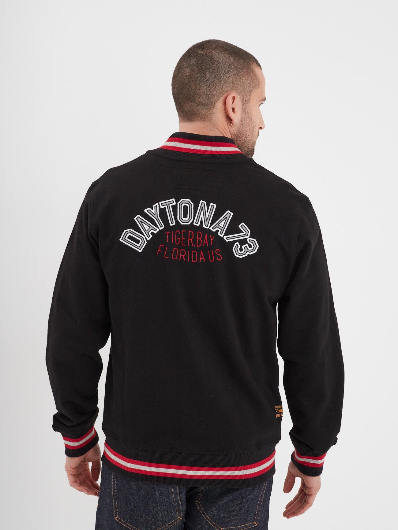 DAYTONA 73 Felpa uomo Burley nera 