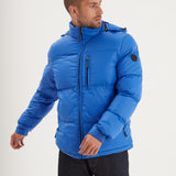 DAYTONA 73 Piumino uomo in nylon blu Denisson 