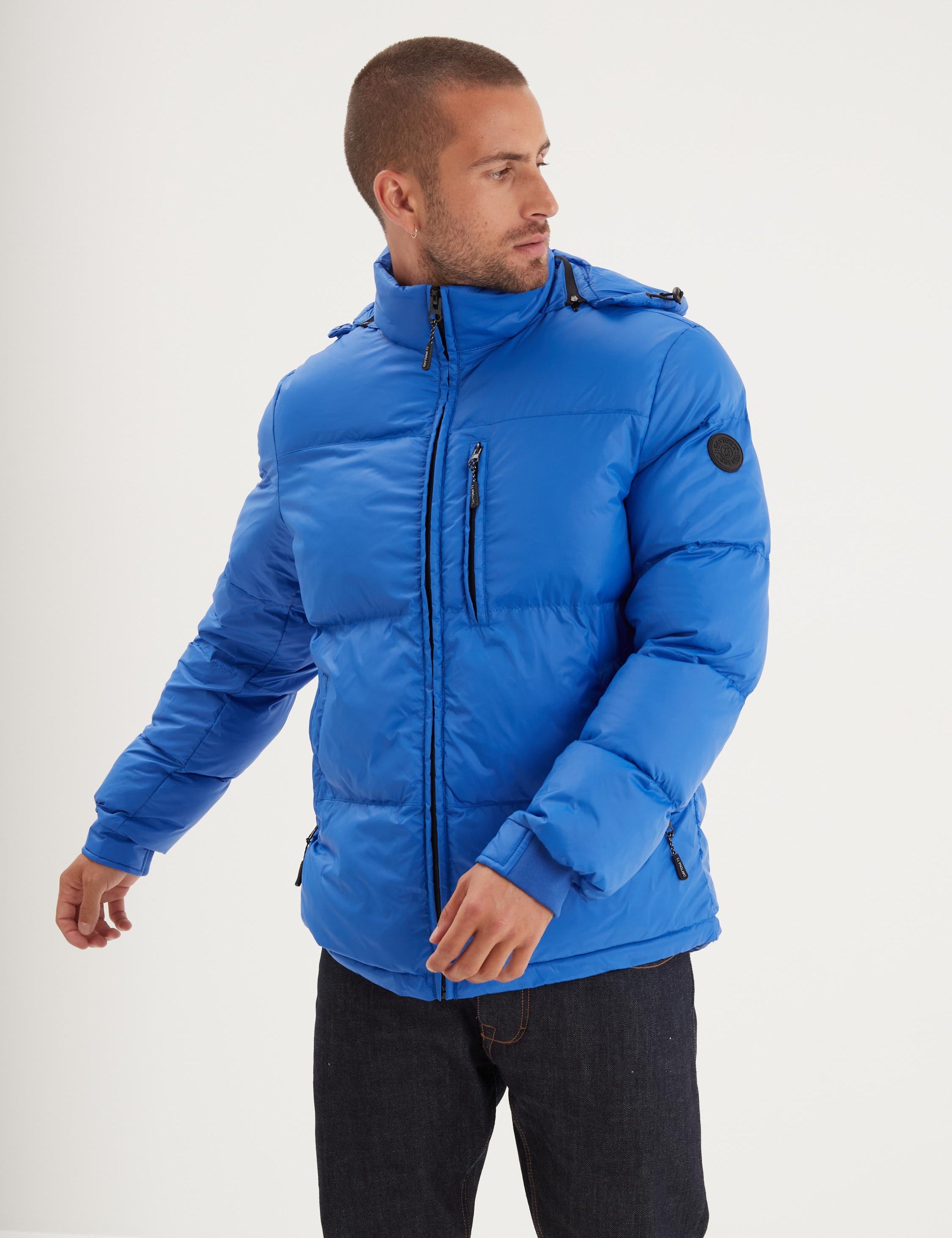 DAYTONA 73 Piumino uomo in nylon blu Denisson 