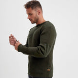 DAYTONA 73 Maglia uomo Basset girocollo verde militare 