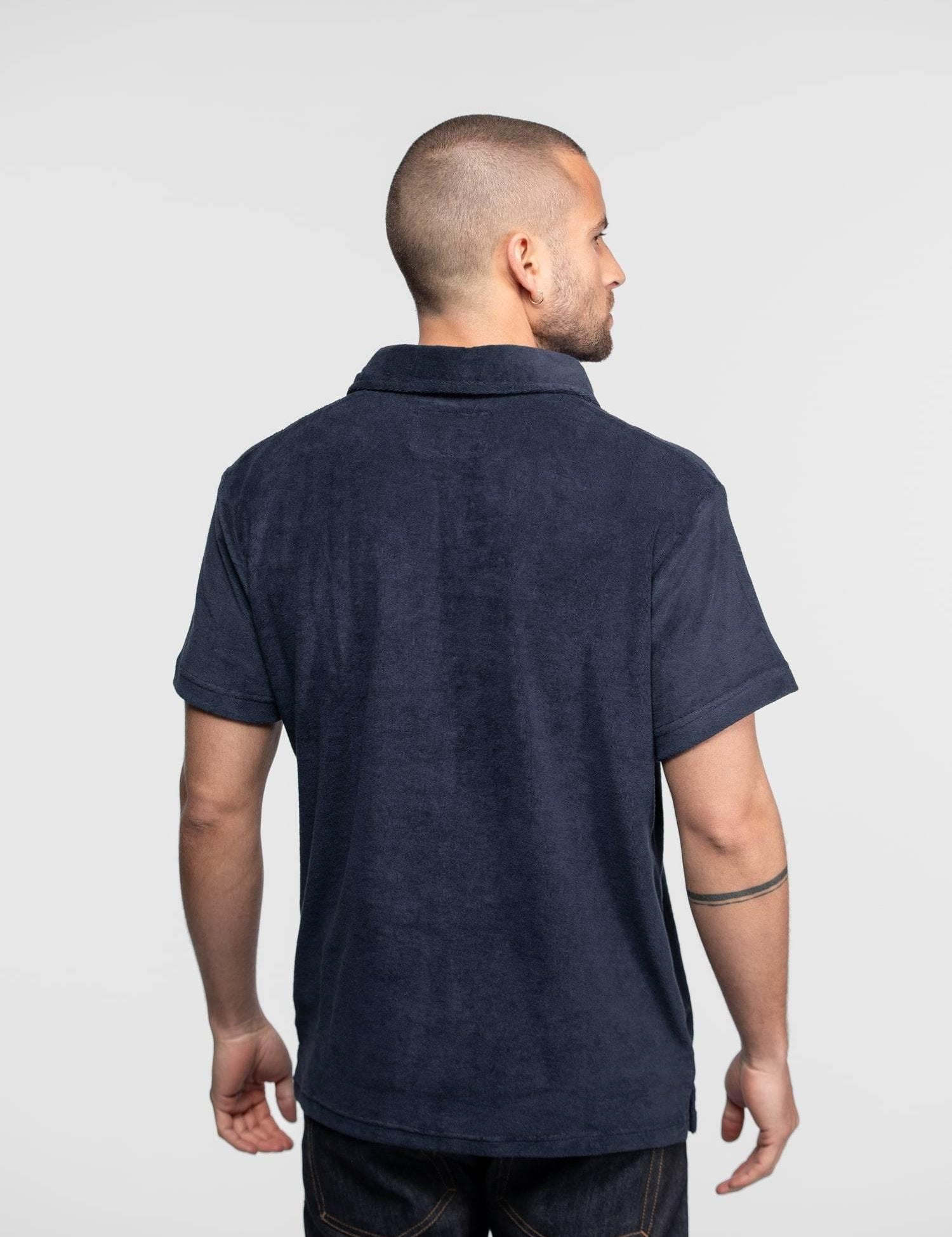 DAYTONA 73 Polo uomo Brody in spugna blu 