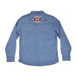 IRON AND RESIN Camicia uomo Tonopah western in tessuto lavato 