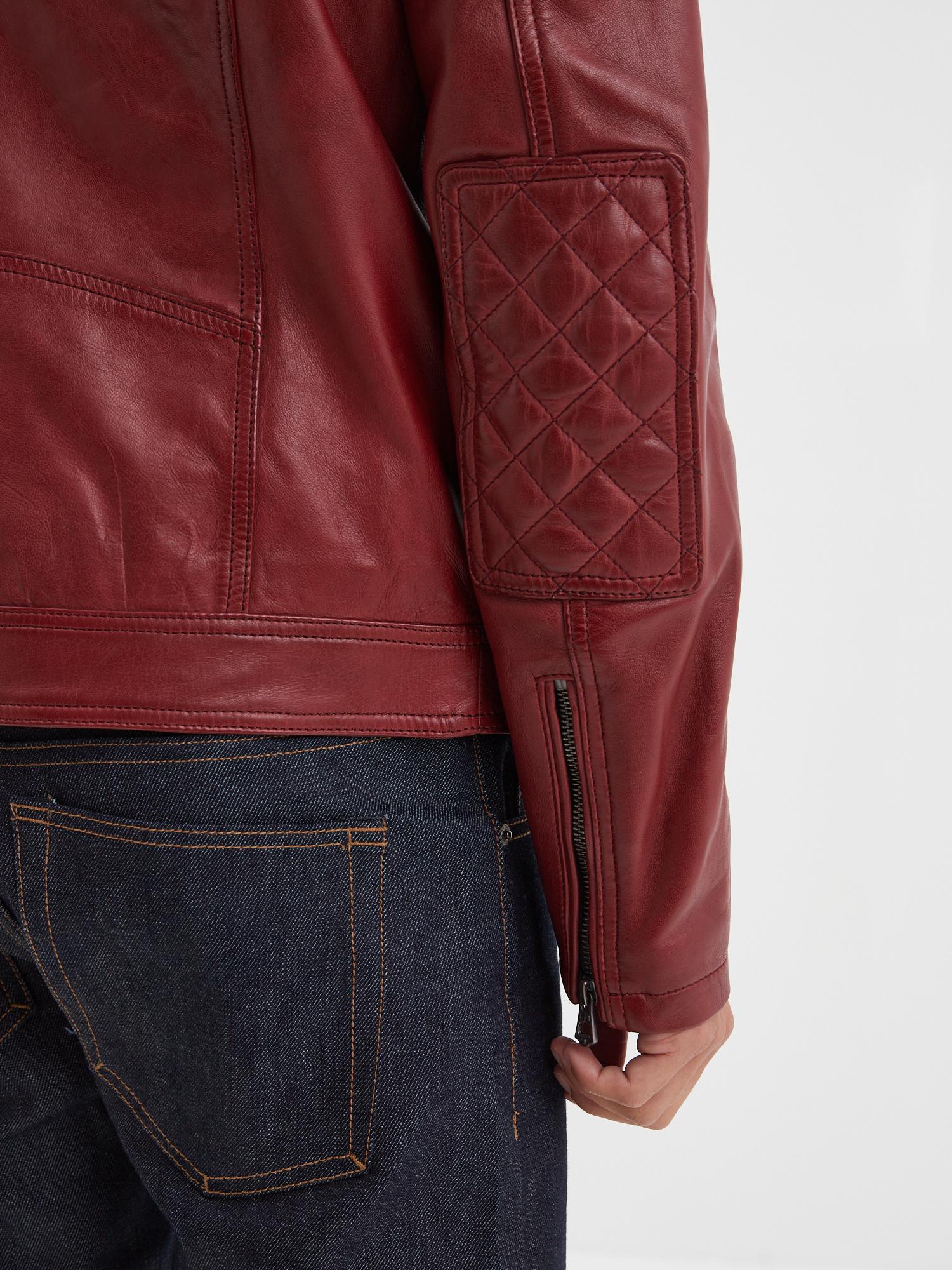 DAYTONA 73 Giacca in pelle rossa uomo Walkor 