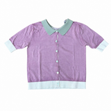 INBEDWITHYOU Maglia donna Solid Colour con colletto in cotone e viscosa 
