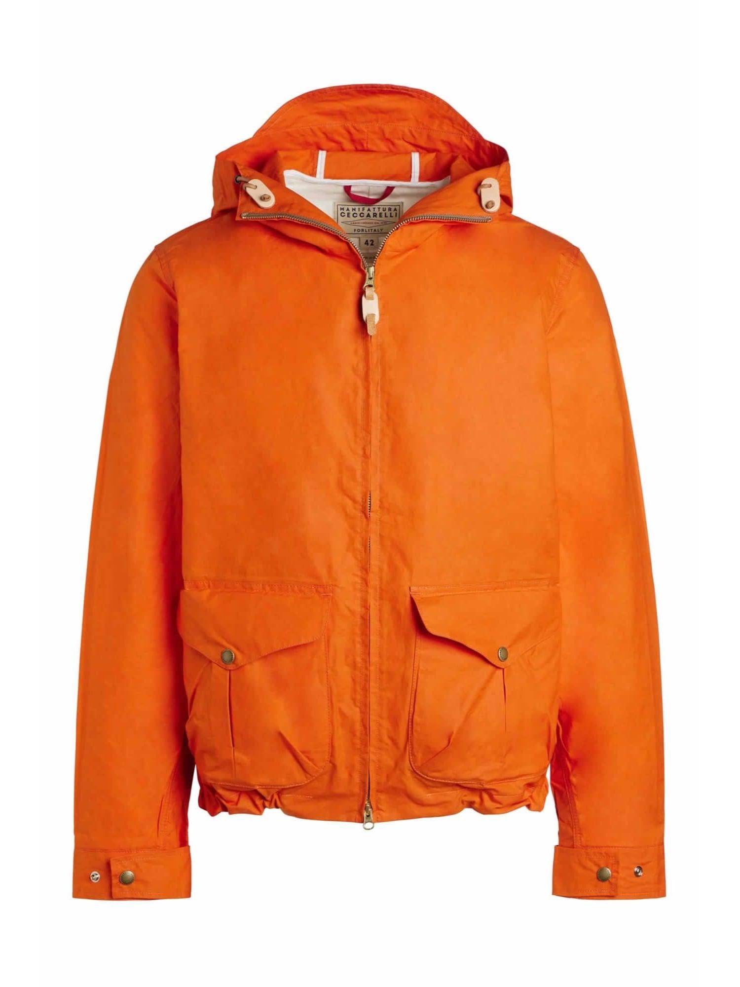 MANIFATTURA CECCARELLI Blazer uomo impermeabile con cappuccio in cotone e poliestere 