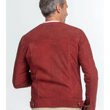 STEVE MCQUEEN Giubbotto uomo in pelle rosso Tom Dark Red 