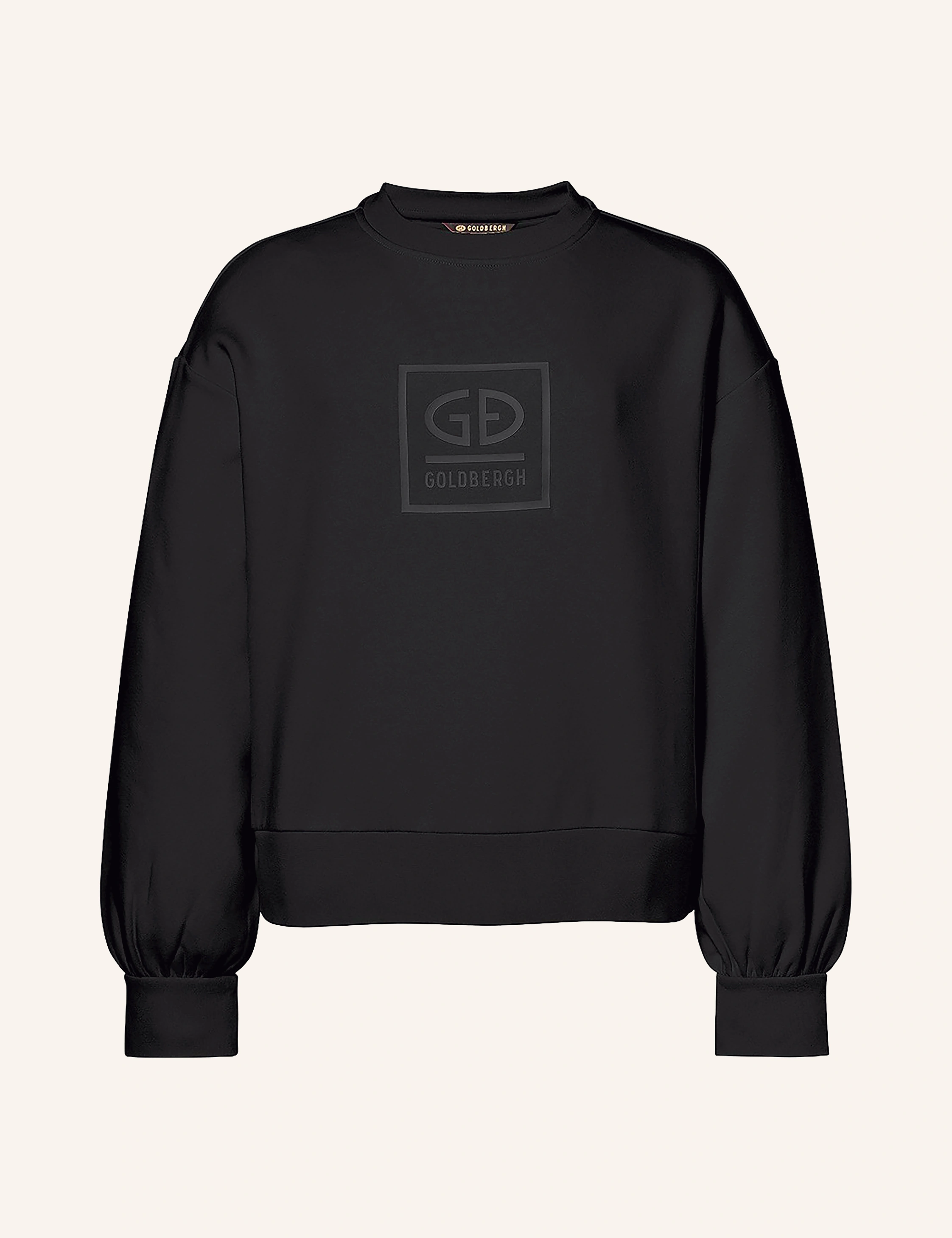 GOLDBERGH Felpa donna Relax girocollo in cotone nera 