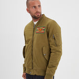 DAYTONA 73 Bomber uomo in cotone verde khaki Corpus 
