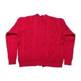 RAKKI Cardigan donna in cashmere rubino 