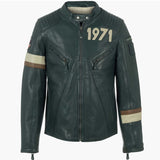 STEVE MCQUEEN Giubbotto uomo in pelle Bill Petrol 