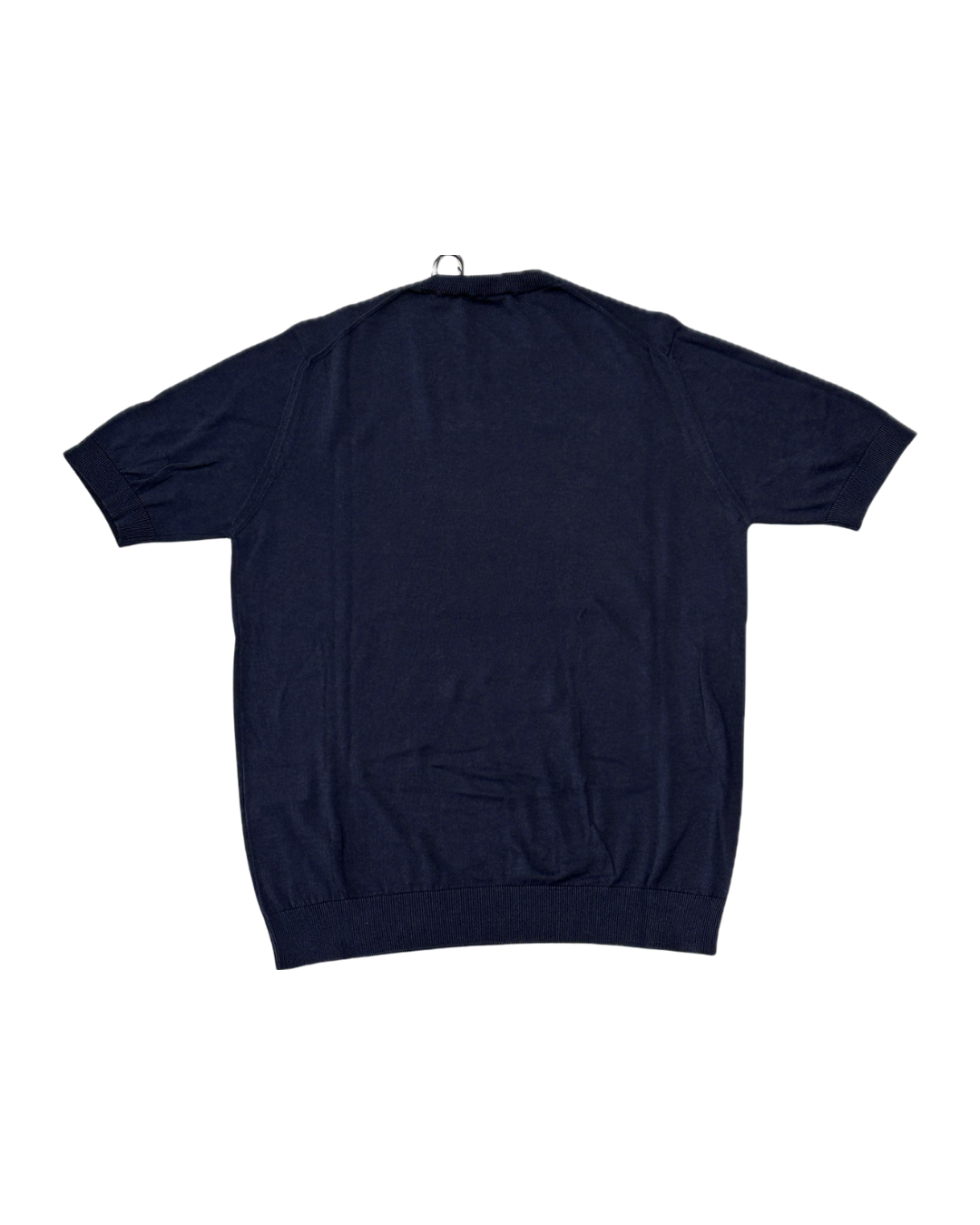 MASQ Maglia unisex blu manica corta in seta e cotone 