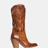 METISSE Stivali Texani in Rag Cuoio 