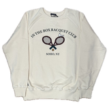 INTHEBOX Felpa girocollo unisex panna Snoopy Tennis 