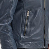 DAYTONA 73 Giacca donna in pelle blu Walkora Blue 