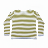 BE YOU GERALDINEALASIO Maglia Benedicta verde/bianco 