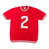 RAKKI Maglia unisex T-Crown cotone rosso vintage 