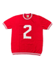 Maglia unisex T-Crown cotone rosso vintage