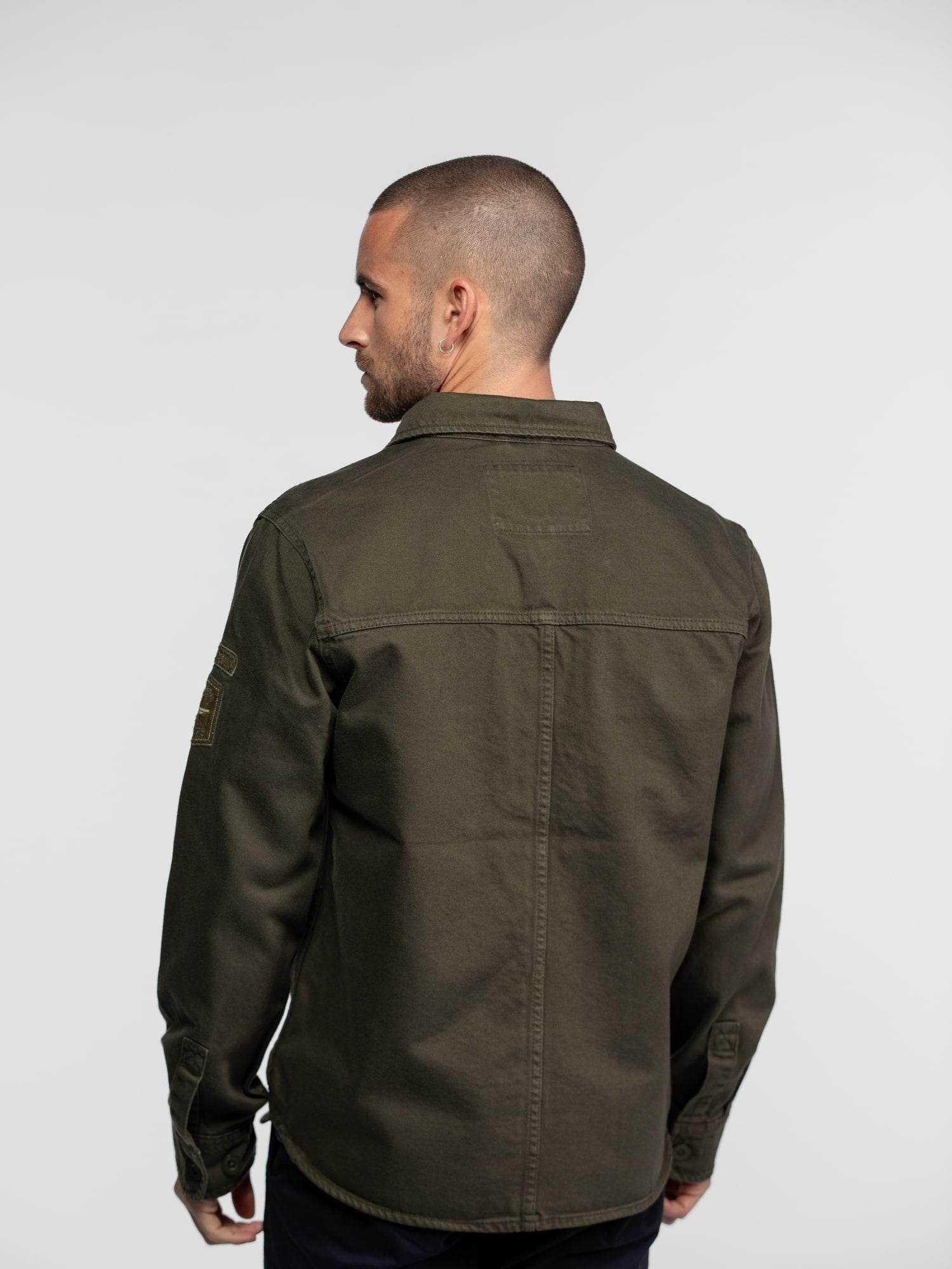 DAYTONA 73 Camicia militare uomo Jeffbull light khaki 