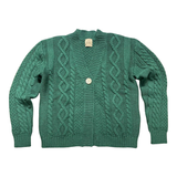 RAKKI Cardigan donna in cashmere verde inglese 