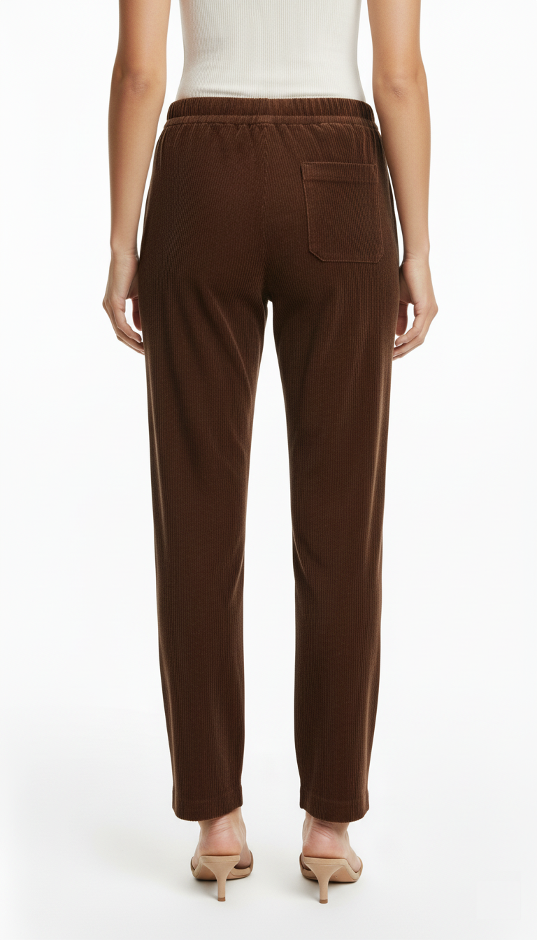 RE-HASH Pantaloni donna velluto tabacco Nelly-EL 