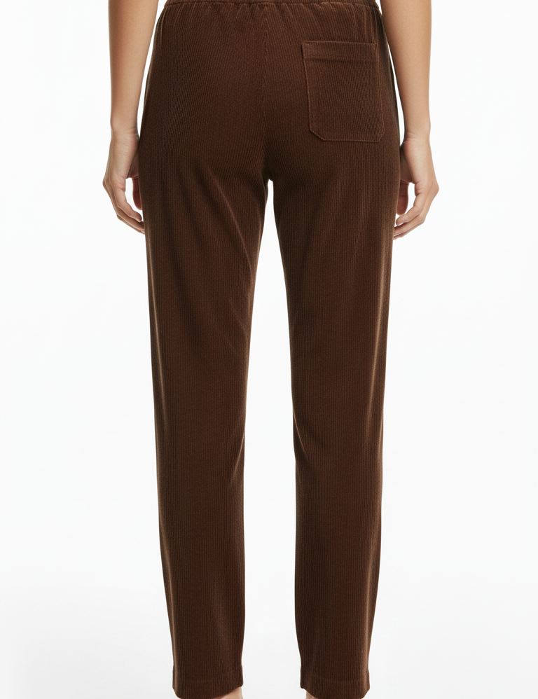 RE-HASH Pantaloni donna velluto tabacco Nelly-EL 