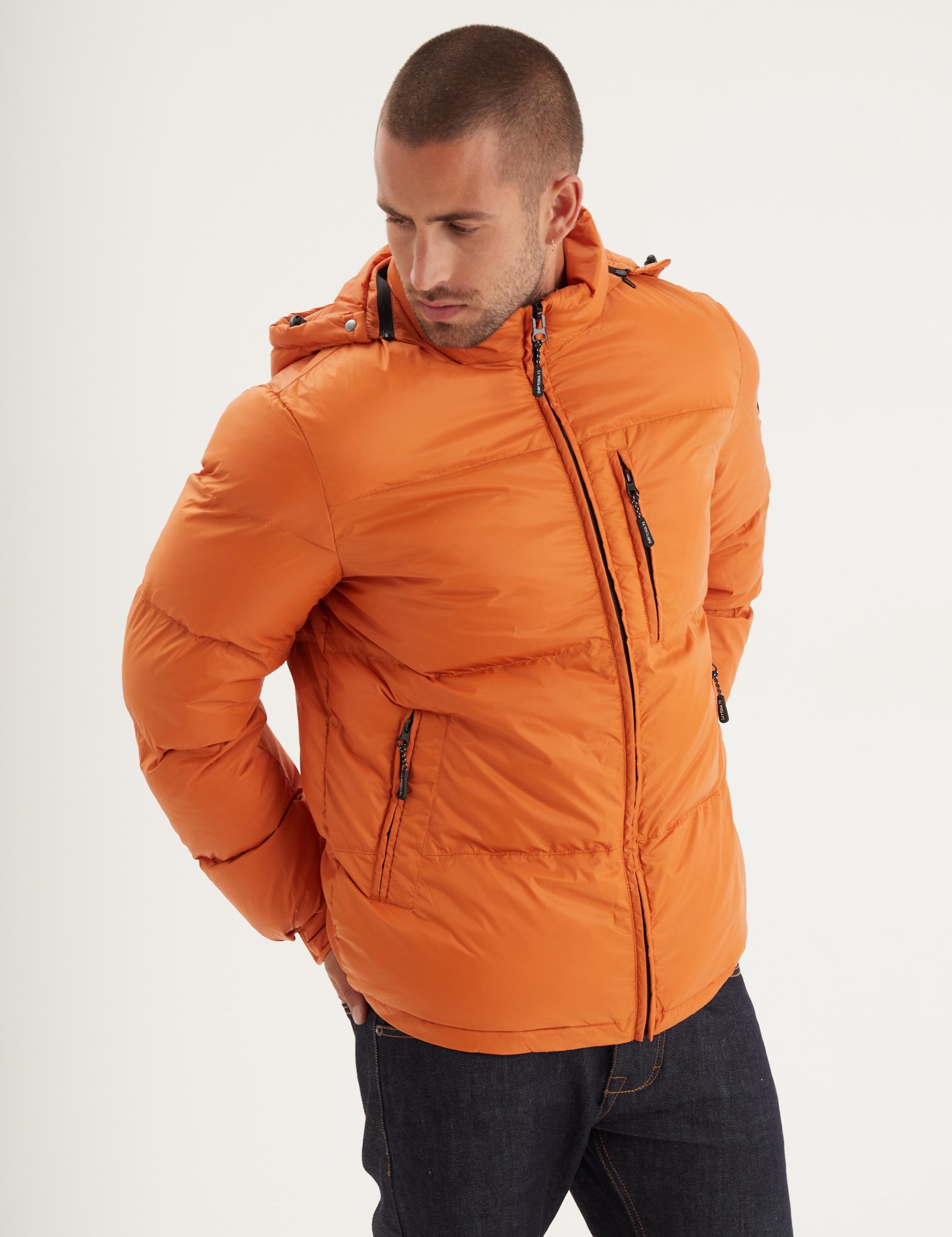 DAYTONA 73 Piumino uomo in nylon arancione Denisson 