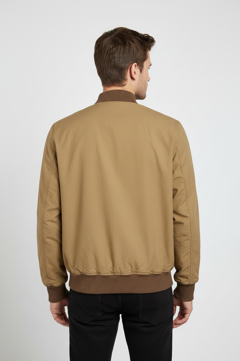 MANIFATTURA CECCARELLI Bomber uomo in cotone dark tan 