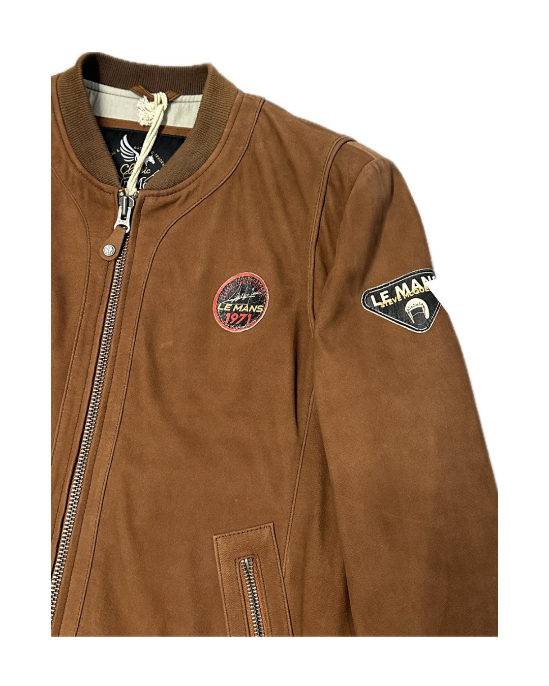 STEVE MCQUEEN Giacca uomo in pelle scamosciata Stan Havane 