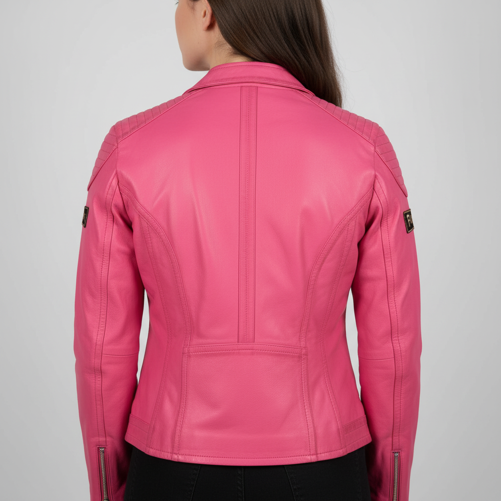 WARSON Giacca donna in pelle Grand Prix rosa 