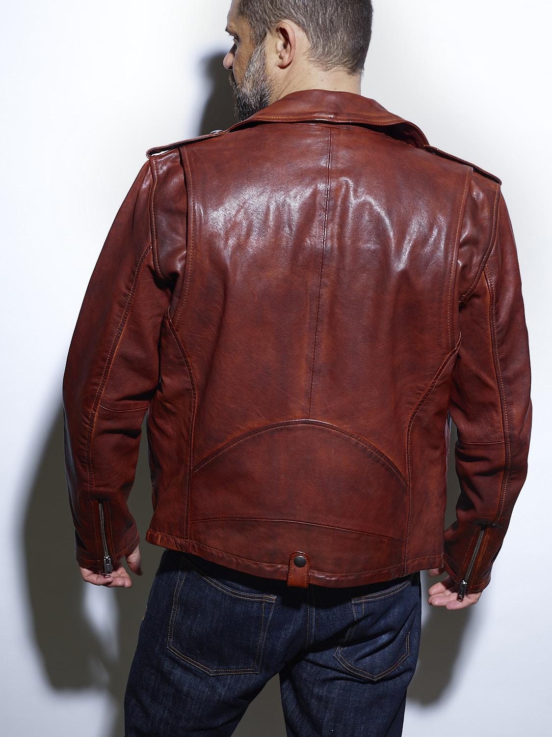 DAYTONA 73 Giacca in pelle cognac uomo Redford 